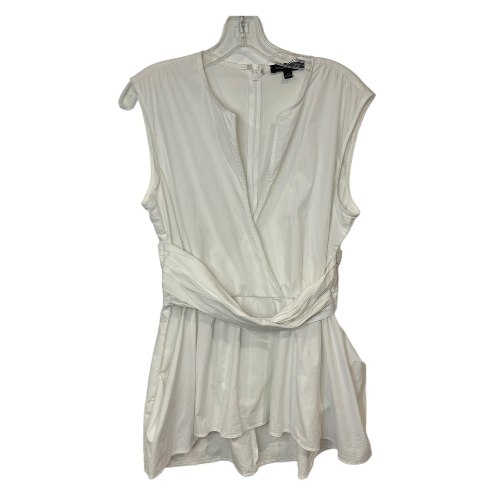 Banana Republic White Crossover Blouse